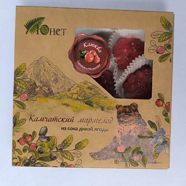 Мармелад из сока камчатской ягоды "Клюква", 110 гр.